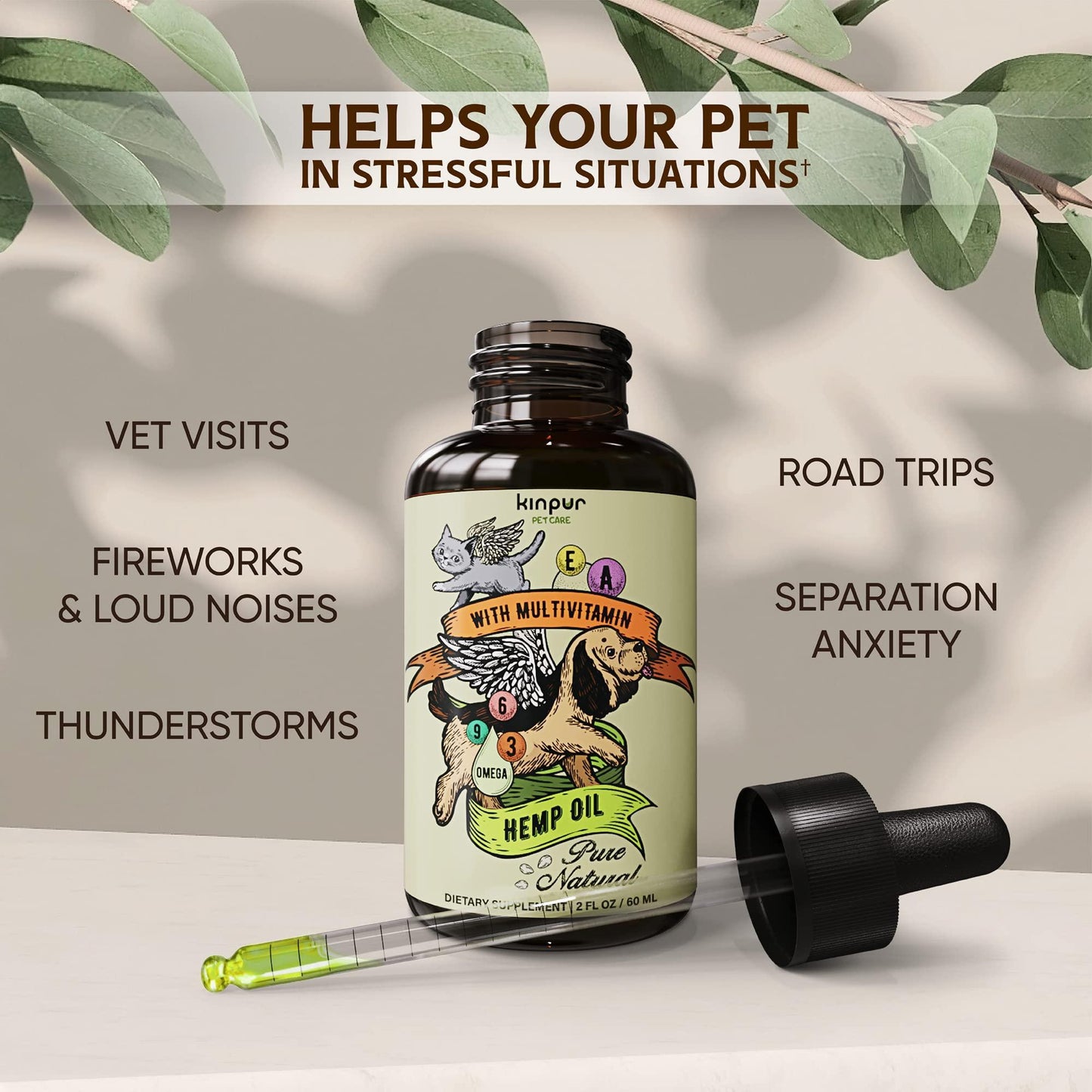 Hemp Oil for Dogs and Cats Pet Hemp Oil Cat and Dog Calming