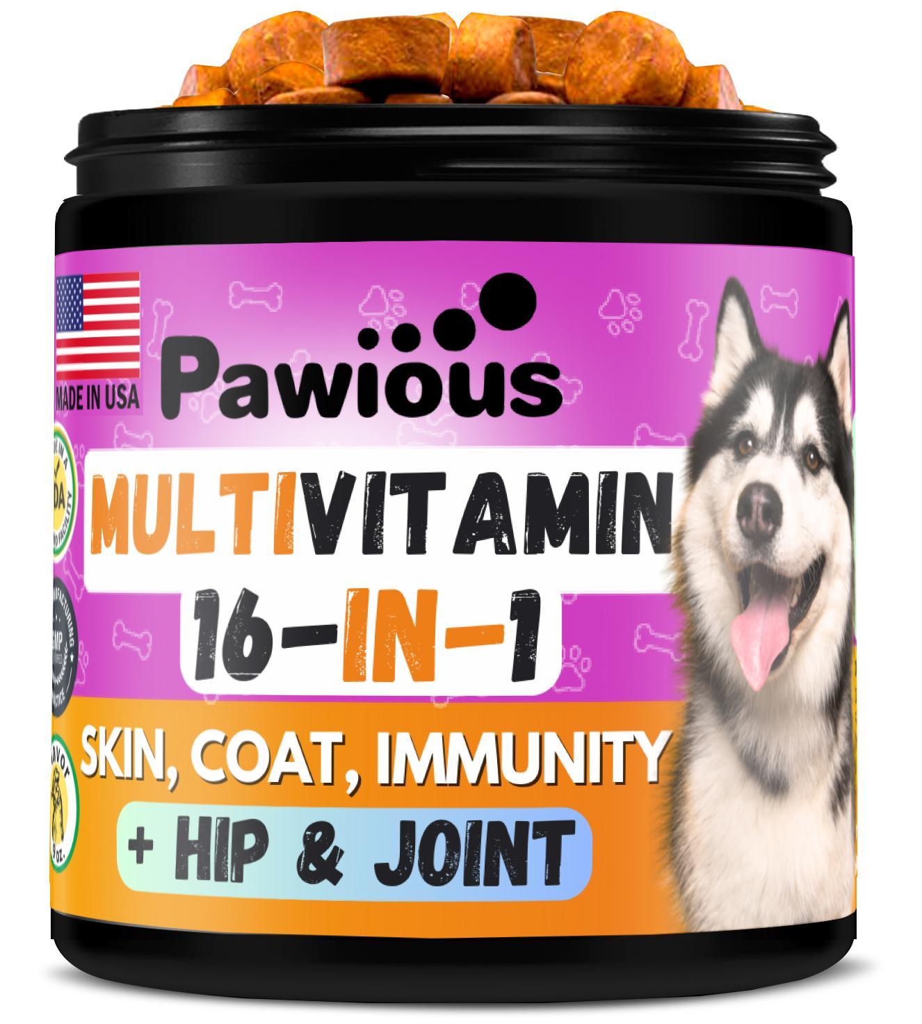 Dog Multivitamin Chewable with Glucosamine 16 in 1 Dog Vitamins and