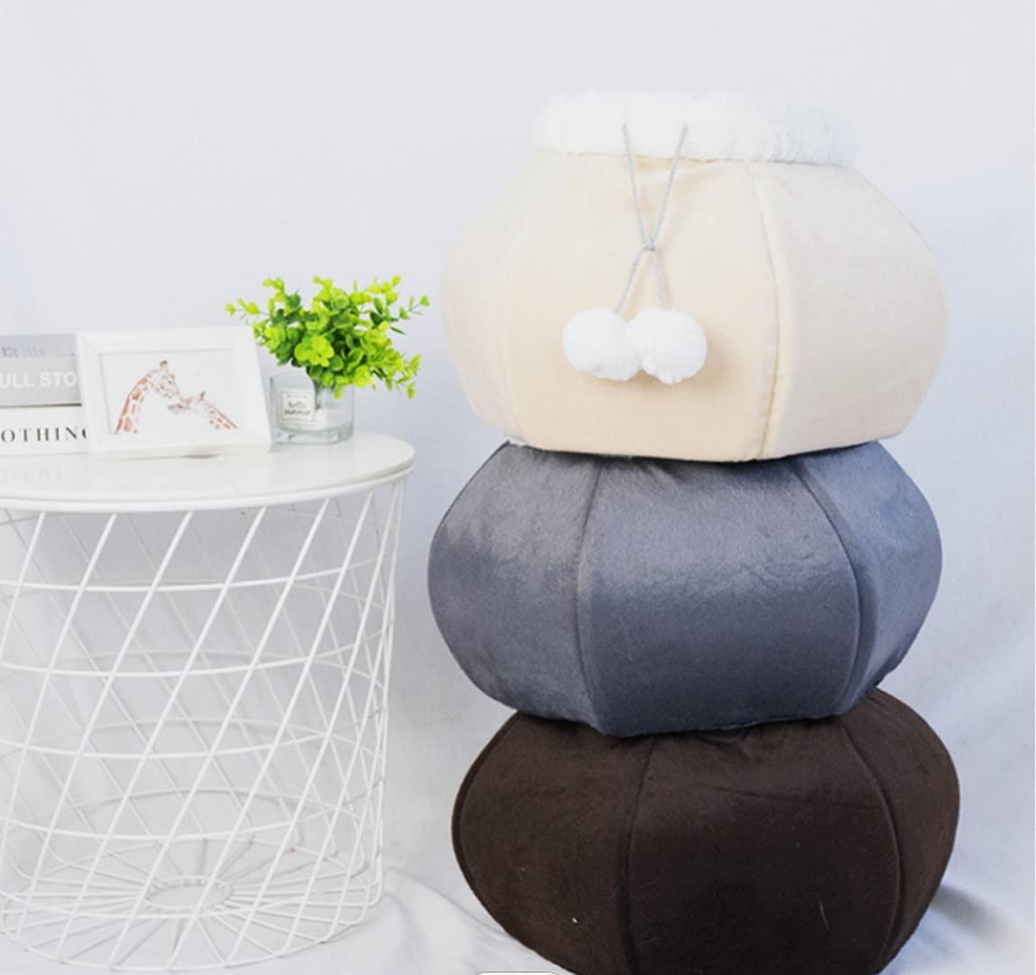 Cat Beds for Indoor Cats Cat Cave Bed Plush Round Soft Pet Tent with