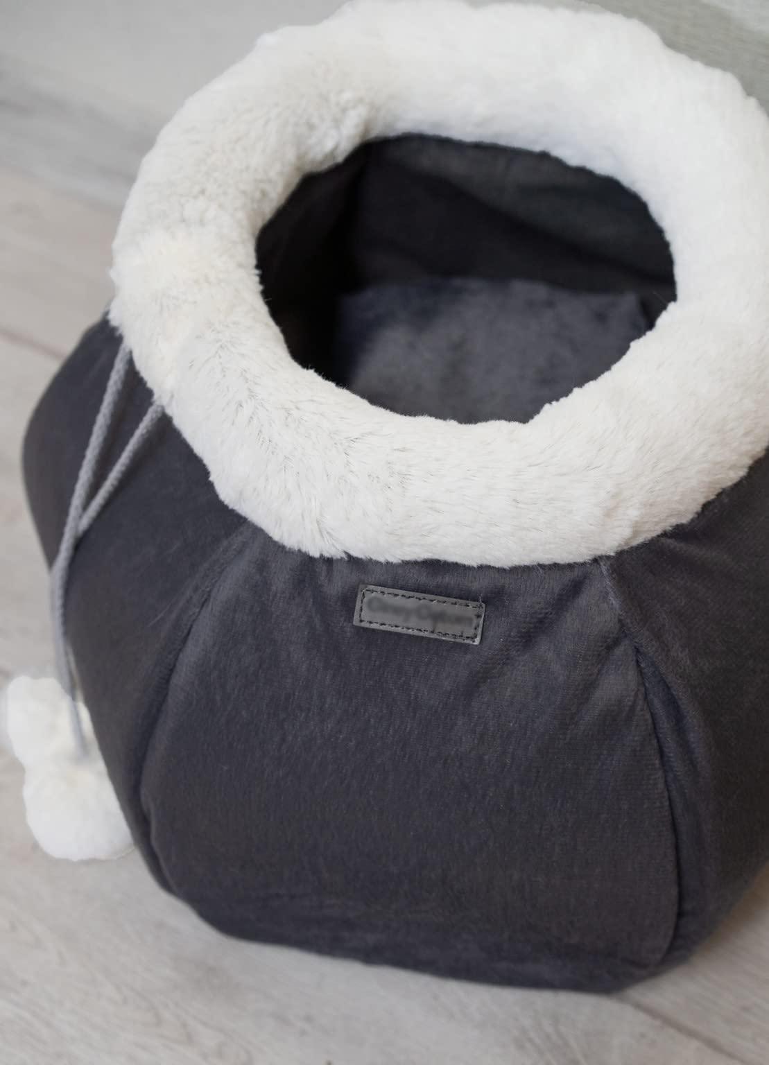 Cat Beds for Indoor Cats Cat Cave Bed Plush Round Soft Pet Tent with