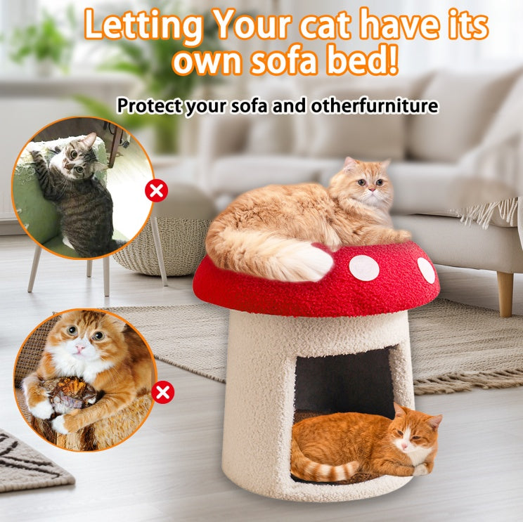 Extra Large Mushroom Cat Bed